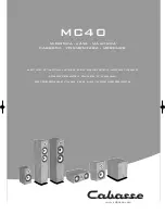 Preview for 1 page of CABASSE Cabrera MC40 Owner'S Manual