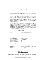 Предварительный просмотр 2 страницы CABASSE PACIFIC 3 SA Datasheet