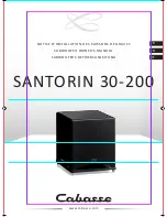 CABASSE SANTORIN 30-200 Owner'S Manual предпросмотр