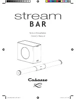 CABASSE stream BAR Owner'S Manual предпросмотр