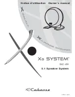 Предварительный просмотр 1 страницы CABASSE Xo SYSTEM Owner'S Manual