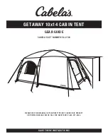 Cabela's GETAWAY 10x14 CABIN TENT Gear Manual preview