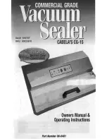 Preview for 1 page of Cabela's Vacuum sealer CG-15 Owner'S Manual & Operating Instructions