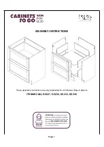 CABINETS TO GO Findley & Myers DC224 Assembly Instructions Manual preview