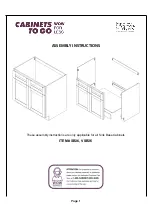 CABINETS TO GO Findley & Myers SB36 Assembly Instructions Manual preview