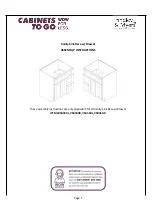 Preview for 1 page of CABINETS TO GO Findley & Myers VSB30DL Assembly Instructions