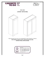 CABINETS TO GO Findley & Myers WC0942 Assembly Instructions preview