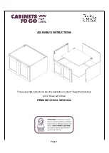 Preview for 1 page of CABINETS TO GO Findley & Myers WC301824 Assembly Instructions Manual