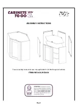 Preview for 1 page of CABINETS TO GO Findley & Myers WD2430 Assembly Instructions Manual