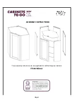 Preview for 1 page of CABINETS TO GO Findley & Myers WD2442 Assembly Instructions Manual