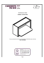 Preview for 1 page of CABINETS TO GO Findley & Myers WM3018 Assembly Instructions