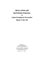 Preview for 2 page of Cable AML ITX21-100 Installation And Maintenance Manual