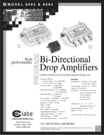 Preview for 1 page of Cable Electronics 6002 Specifications