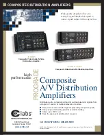 Cable Electronics AV400 Specification Sheet preview