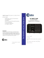 Cable Electronics AV400COMP Instruction Manual предпросмотр