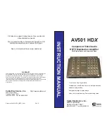 Cable Electronics CE Labs AV501 HDX Instruction Manual preview