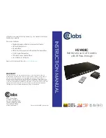 Предварительный просмотр 1 страницы Cable Electronics CE LABS HSW88C Instruction Manual