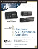 Cable Electronics Composite A/V Distribution Amplifier AV400SV Specification Sheet preview