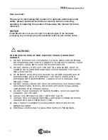 Preview for 2 page of Cable Electronics HS103 Operating Instructions Manual