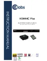 Preview for 1 page of Cable Electronics HSW44C Plus Instruction Manual