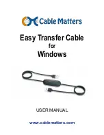 cable matters Easy Transfer Cable User Manual preview