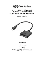 cable matters Type-C 202042 User Manual preview