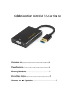 Preview for 1 page of CableCreation CD0032 User Manual