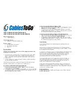 Cables to Go 22429 Install Manual предпросмотр