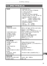 Предварительный просмотр 73 страницы Cabletech URZ0198 Owner'S Manual