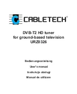 Preview for 1 page of Cabletech URZ0326 User Manual