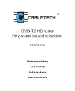 Preview for 1 page of Cabletech URZ0336 User Manual