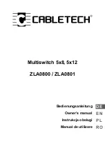 Cabletech ZLA0800 Owner'S Manual предпросмотр