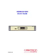 Preview for 1 page of Cabletron Systems HSIM HSIM-G01 User Manual