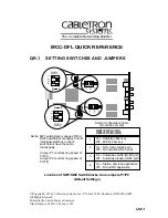 Preview for 1 page of Cabletron Systems MCC-DFL Quick Reference