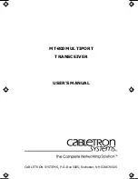 Cabletron Systems MT-800 User Manual предпросмотр