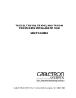 Preview for 1 page of Cabletron Systems TRXI-22 User Manual