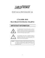 CableTronix CTA-30RK-1000 Installation Manual preview