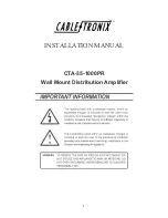 Preview for 1 page of CableTronix CTA-35-1000PR Installation Manual