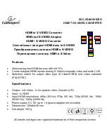 Preview for 2 page of Cablexpert DSC-HDMI-SVIDEO User Manual