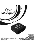 Cablexpert DSC-HDMI-VGA-001 User Manual предпросмотр