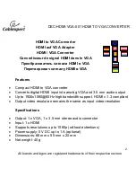 Предварительный просмотр 2 страницы Cablexpert DSC-HDMI-VGA-001 User Manual