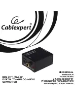 Предварительный просмотр 1 страницы Cablexpert DSC-OPT-RCA-001 User Manual