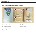 Preview for 2 page of Cabot Health Ozone Generator Kit Instructions Manual