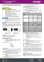 cabstone 70741 User Manual preview