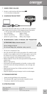 Preview for 11 page of cabstone SoundBox User Manual