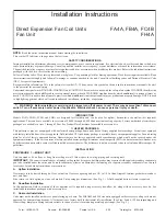 CAC / BDP FA4A Installation Instructions Manual preview