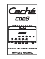 Preview for 1 page of Cache coe8 Owner'S Manual