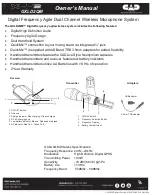 CAD Audio GXLD2QM Owner'S Manual preview