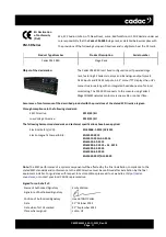 Preview for 11 page of Cadac C Series Hardware Overview