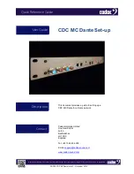 Предварительный просмотр 1 страницы Cadac CDC MC Dante User Manual